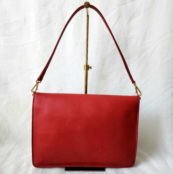 Auth Dolce&Gabbana Miss Linda Red Shoulder/Cluth Bag - Picture 3 of 12